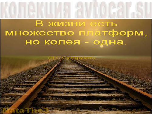 афоризмы в картинках: колея одна